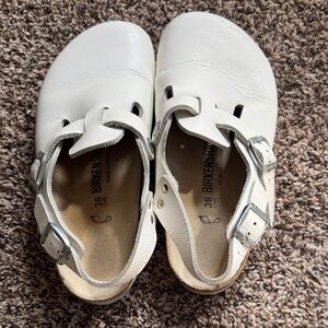 Birkenstock White Leather Sandals